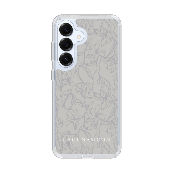 Slim Protection Case［ LAGUNAMOON - FlowerPattern - Grey ］