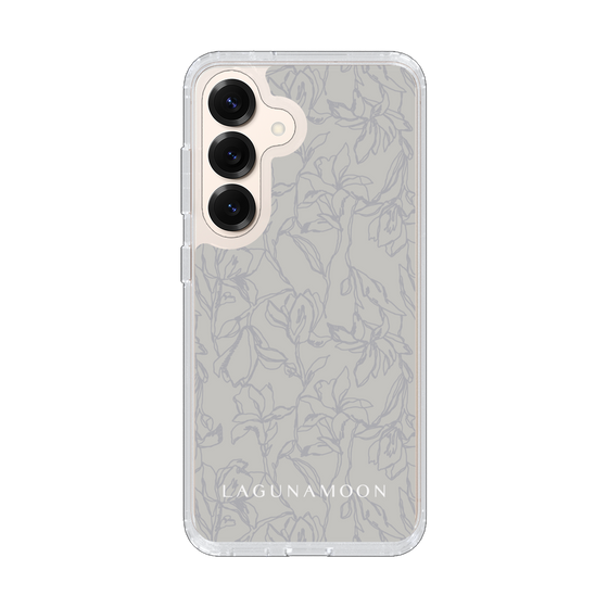 Slim Protection Case［ LAGUNAMOON - FlowerPattern - Grey ］