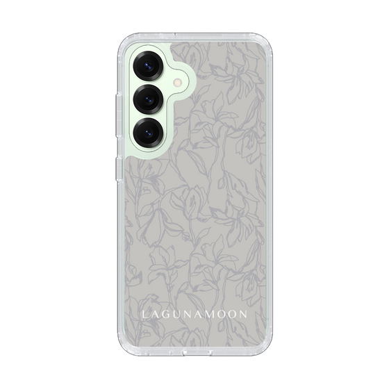 Slim Protection Case［ LAGUNAMOON - FlowerPattern - Grey ］
