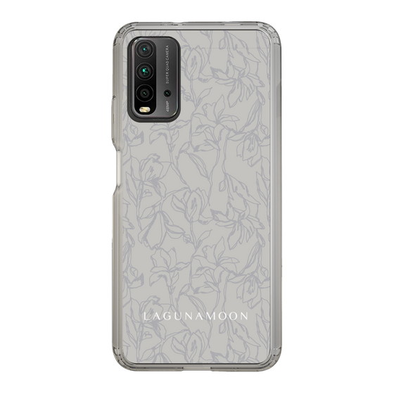 Slim Protection Case［ LAGUNAMOON - FlowerPattern - Grey ］