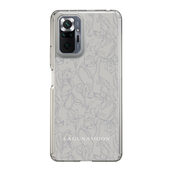 Slim Protection Case［ LAGUNAMOON - FlowerPattern - Grey ］