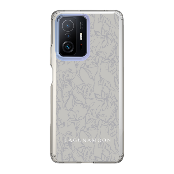 Slim Protection Case［ LAGUNAMOON - FlowerPattern - Grey ］