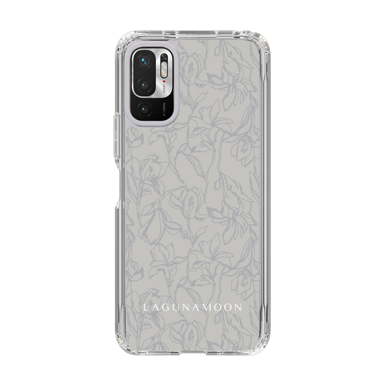 Slim Protection Case［ LAGUNAMOON - FlowerPattern - Grey ］