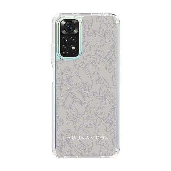 Slim Protection Case［ LAGUNAMOON - FlowerPattern - Grey ］