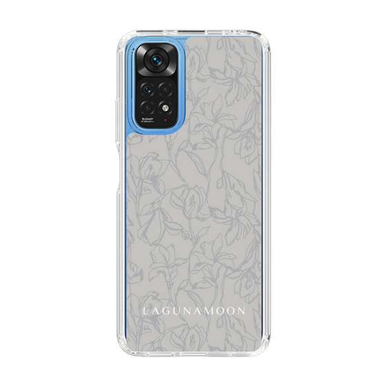 Slim Protection Case［ LAGUNAMOON - FlowerPattern - Grey ］