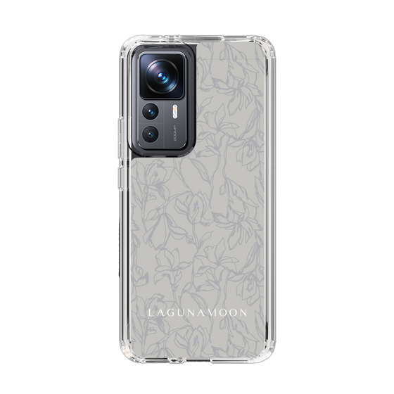 Slim Protection Case［ LAGUNAMOON - FlowerPattern - Grey ］
