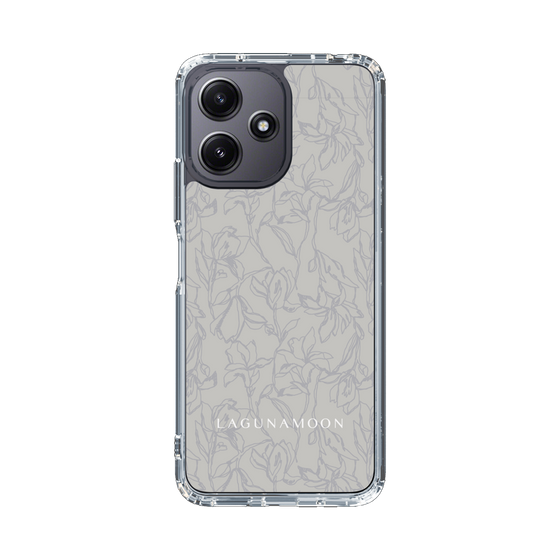 Slim Protection Case［ LAGUNAMOON - FlowerPattern - Grey ］