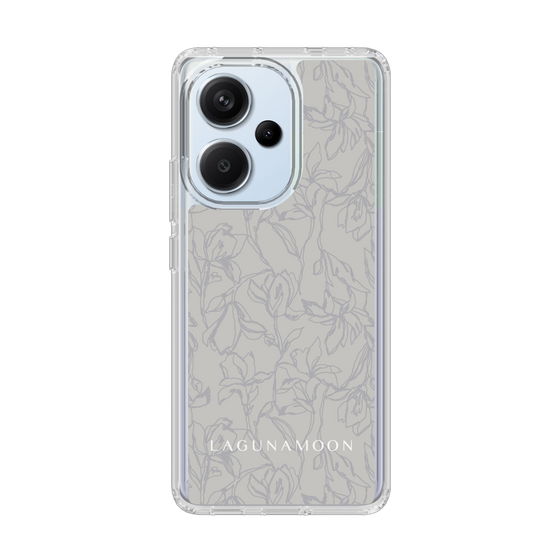 Slim Protection Case［ LAGUNAMOON - FlowerPattern - Grey ］