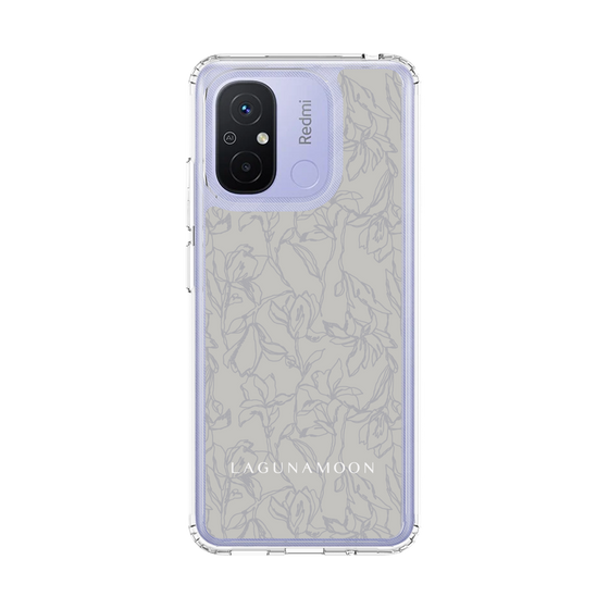 Slim Protection Case［ LAGUNAMOON - FlowerPattern - Grey ］