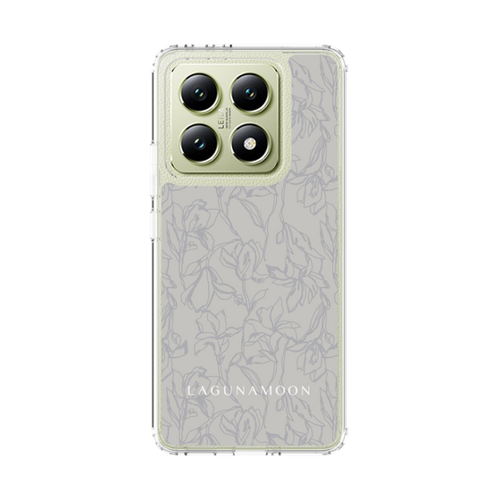 Slim Protection Case［ LAGUNAMOON - FlowerPattern - Grey ］