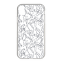Slim Protection Case［ LAGUNAMOON - FlowerPattern - Clear×Grey ］