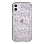 Slim Protection Case［ LAGUNAMOON - FlowerPattern - Clear×Grey ］