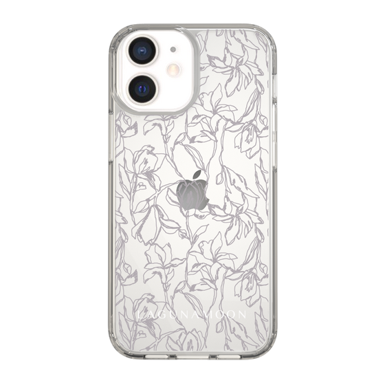 Slim Protection Case［ LAGUNAMOON - FlowerPattern - Clear×Grey ］