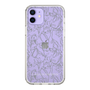 Slim Protection Case［ LAGUNAMOON - FlowerPattern - Clear×Grey ］