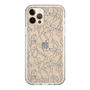 Slim Protection Case［ LAGUNAMOON - FlowerPattern - Clear×Grey ］
