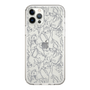 Slim Protection Case［ LAGUNAMOON - FlowerPattern - Clear×Grey ］