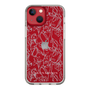Slim Protection Case［ LAGUNAMOON - FlowerPattern - Clear×Grey ］