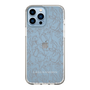 Slim Protection Case［ LAGUNAMOON - FlowerPattern - Clear×Grey ］