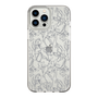 Slim Protection Case［ LAGUNAMOON - FlowerPattern - Clear×Grey ］