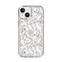 Slim Protection Case［ LAGUNAMOON - FlowerPattern - Clear×Grey ］