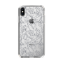 Slim Protection Case［ LAGUNAMOON - FlowerPattern - Clear×Grey ］