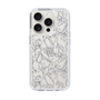 Slim Protection Case［ LAGUNAMOON - FlowerPattern - Clear×Grey ］