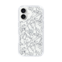 Slim Protection Case［ LAGUNAMOON - FlowerPattern - Clear×Grey ］