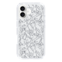 Slim Protection Case［ LAGUNAMOON - FlowerPattern - Clear×Grey ］