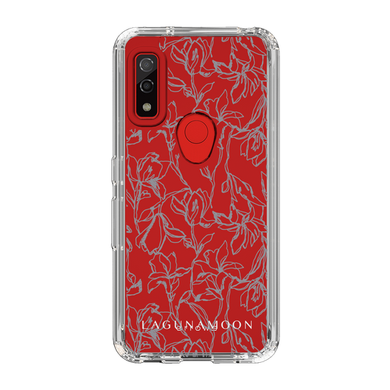 Slim Protection Case［ LAGUNAMOON - FlowerPattern - Clear×Grey ］