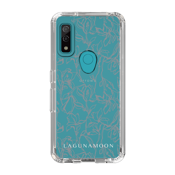 Slim Protection Case［ LAGUNAMOON - FlowerPattern - Clear×Grey ］