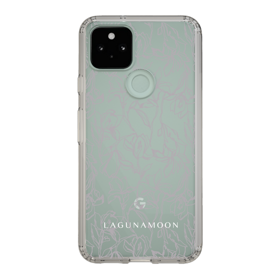 Slim Protection Case［ LAGUNAMOON - FlowerPattern - Clear×Grey ］