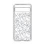 Slim Protection Case［ LAGUNAMOON - FlowerPattern - Clear×Grey ］
