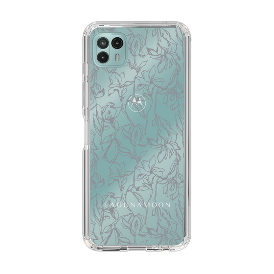 Slim Protection Case［ LAGUNAMOON - FlowerPattern - Clear×Grey ］