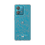 Slim Protection Case［ LAGUNAMOON - FlowerPattern - Clear×Grey ］