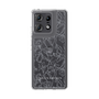 Slim Protection Case［ LAGUNAMOON - FlowerPattern - Clear×Grey ］