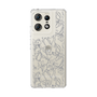 Slim Protection Case［ LAGUNAMOON - FlowerPattern - Clear×Grey ］