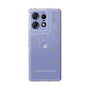 Slim Protection Case［ LAGUNAMOON - FlowerPattern - Clear×Grey ］