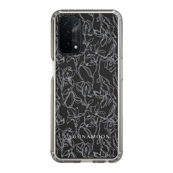 Slim Protection Case［ LAGUNAMOON - FlowerPattern - Clear×Grey ］