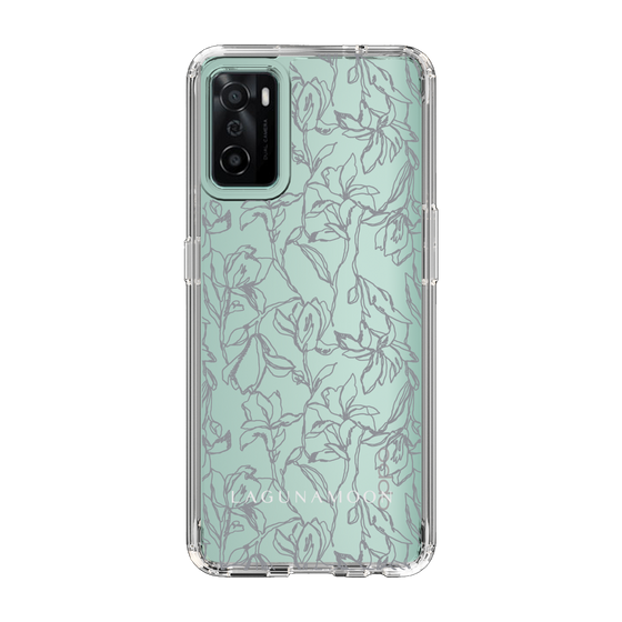 Slim Protection Case［ LAGUNAMOON - FlowerPattern - Clear×Grey ］