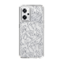 Slim Protection Case［ LAGUNAMOON - FlowerPattern - Clear×Grey ］