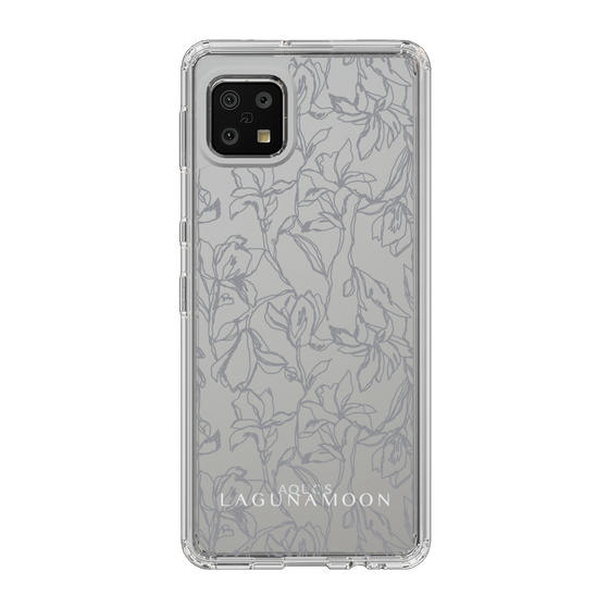 Slim Protection Case［ LAGUNAMOON - FlowerPattern - Clear×Grey ］