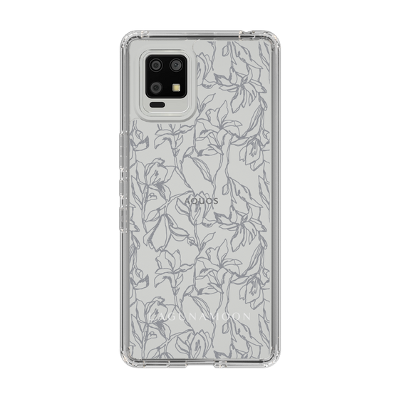 Slim Protection Case［ LAGUNAMOON - FlowerPattern - Clear×Grey ］