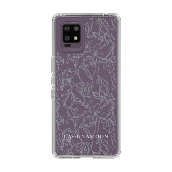 Slim Protection Case［ LAGUNAMOON - FlowerPattern - Clear×Grey ］