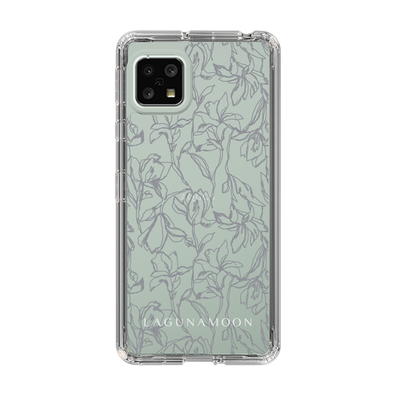 Slim Protection Case［ LAGUNAMOON - FlowerPattern - Clear×Grey ］