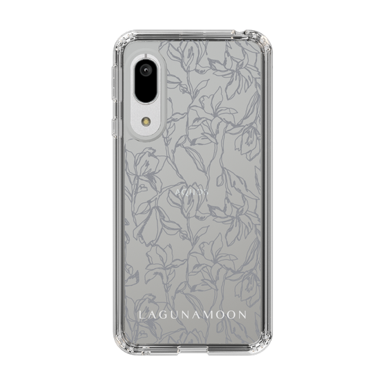 Slim Protection Case［ LAGUNAMOON - FlowerPattern - Clear×Grey ］