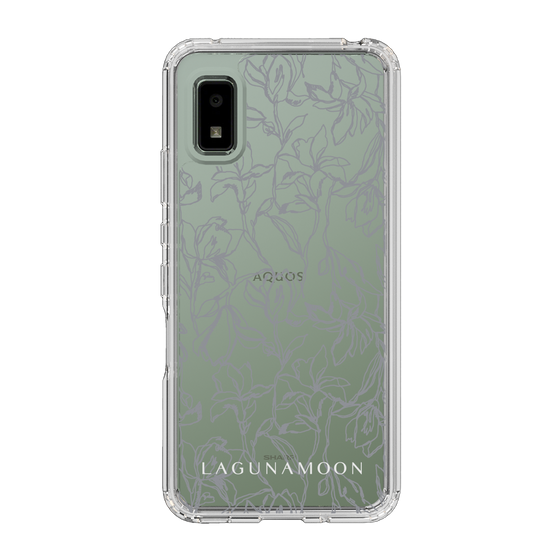 Slim Protection Case［ LAGUNAMOON - FlowerPattern - Clear×Grey ］