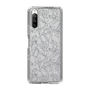 Slim Protection Case［ LAGUNAMOON - FlowerPattern - Clear×Grey ］