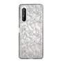 Slim Protection Case［ LAGUNAMOON - FlowerPattern - Clear×Grey ］