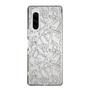 Slim Protection Case［ LAGUNAMOON - FlowerPattern - Clear×Grey ］