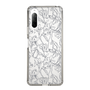 Slim Protection Case［ LAGUNAMOON - FlowerPattern - Clear×Grey ］